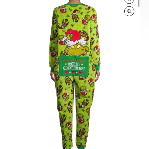 Grinch Zip Up PJ Size Small ( 4-6) - Picture 4 of 4